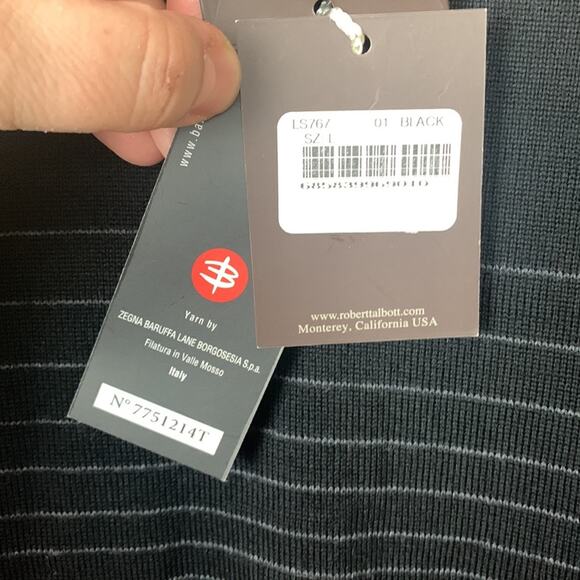 Robert Talbott mens large New merino wool sweater pullover gradient ombre stripe - Picture 3 of 9